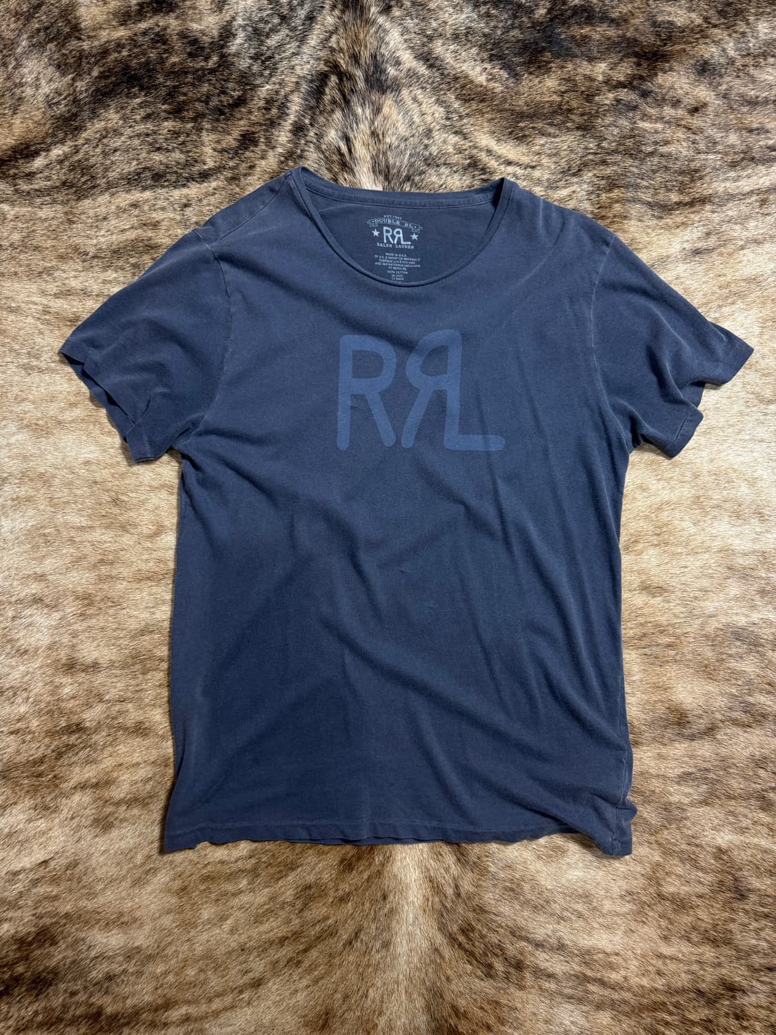 RRL 더블알엘 로고 코튼 반팔 티셔츠 상품이미지1