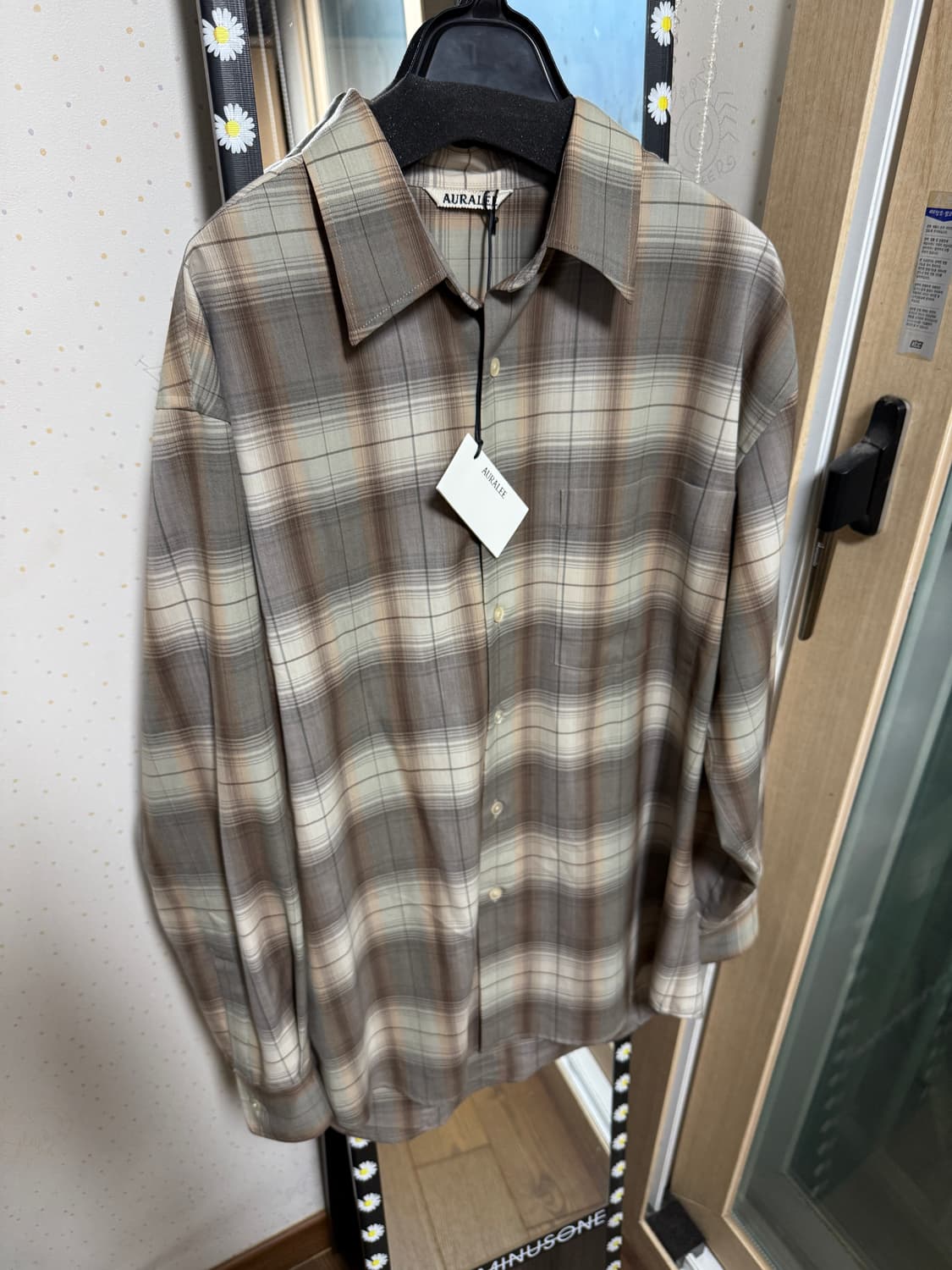 [3] 오라리 울 체크 셔츠 상품이미지6