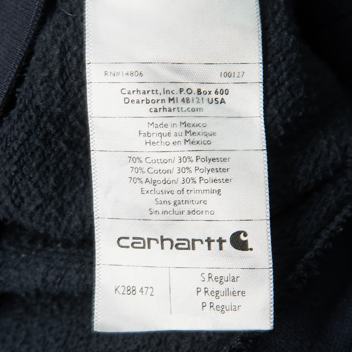 [S] 칼하트 K288 미드웨이트 로고 슬리브 후디 / 후드티  상품이미지6