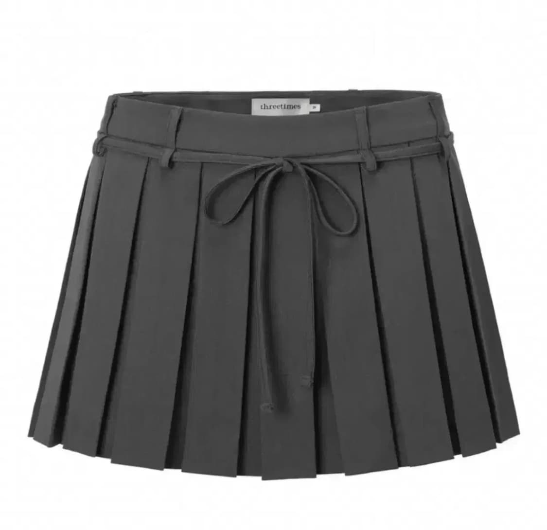 쓰리타임즈 치어리 스커트s 그레이 상품이미지1