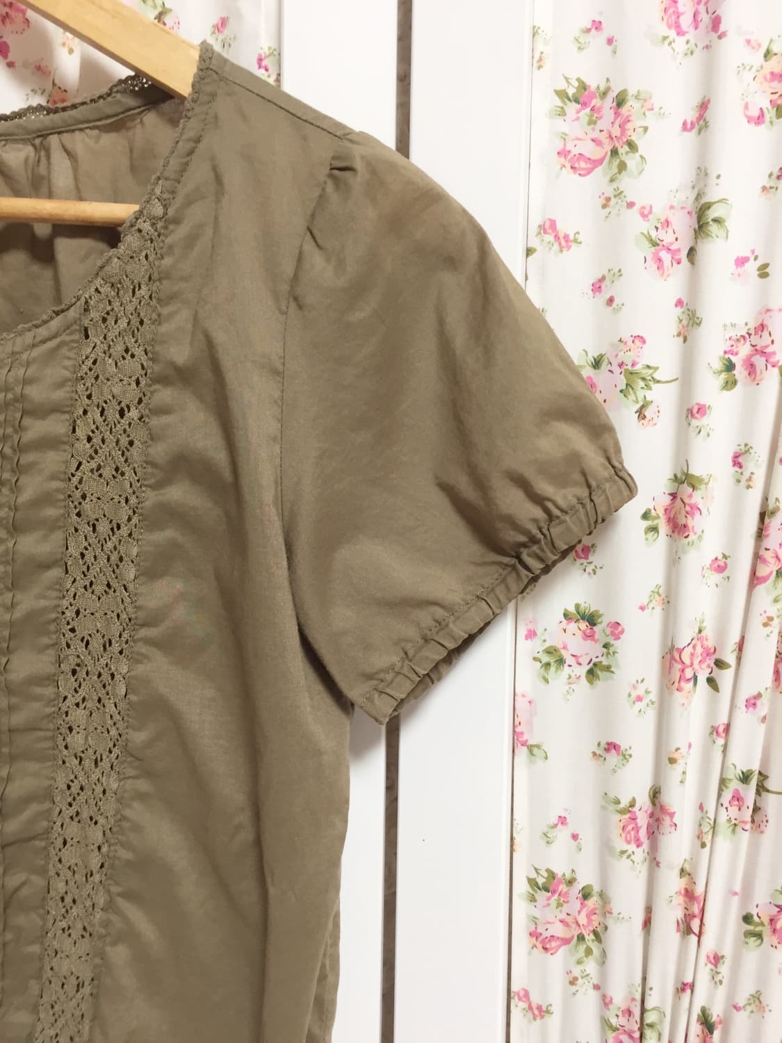 빈티지 카키브라운 모리걸 블라우스 상품이미지3