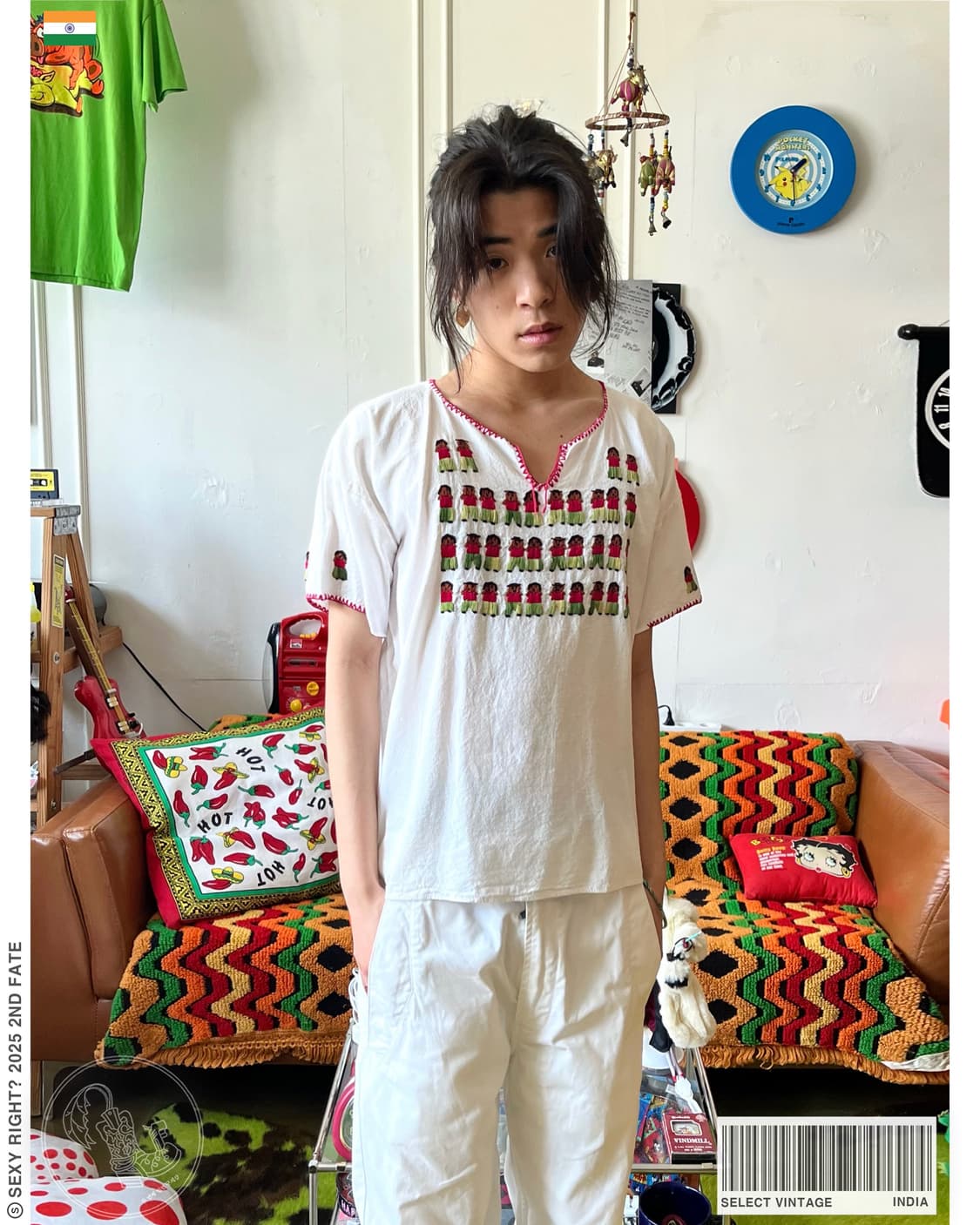 Indian Vintage Oriental Embroidery Top 상품이미지1