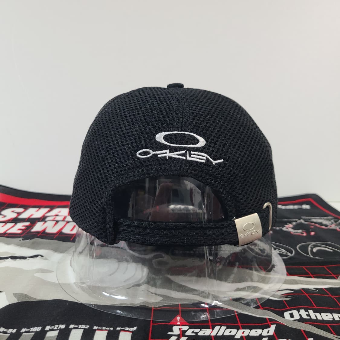 오클리 빈티지 블랙 자수 로고 메쉬 캡 모자 볼캡 상품이미지5