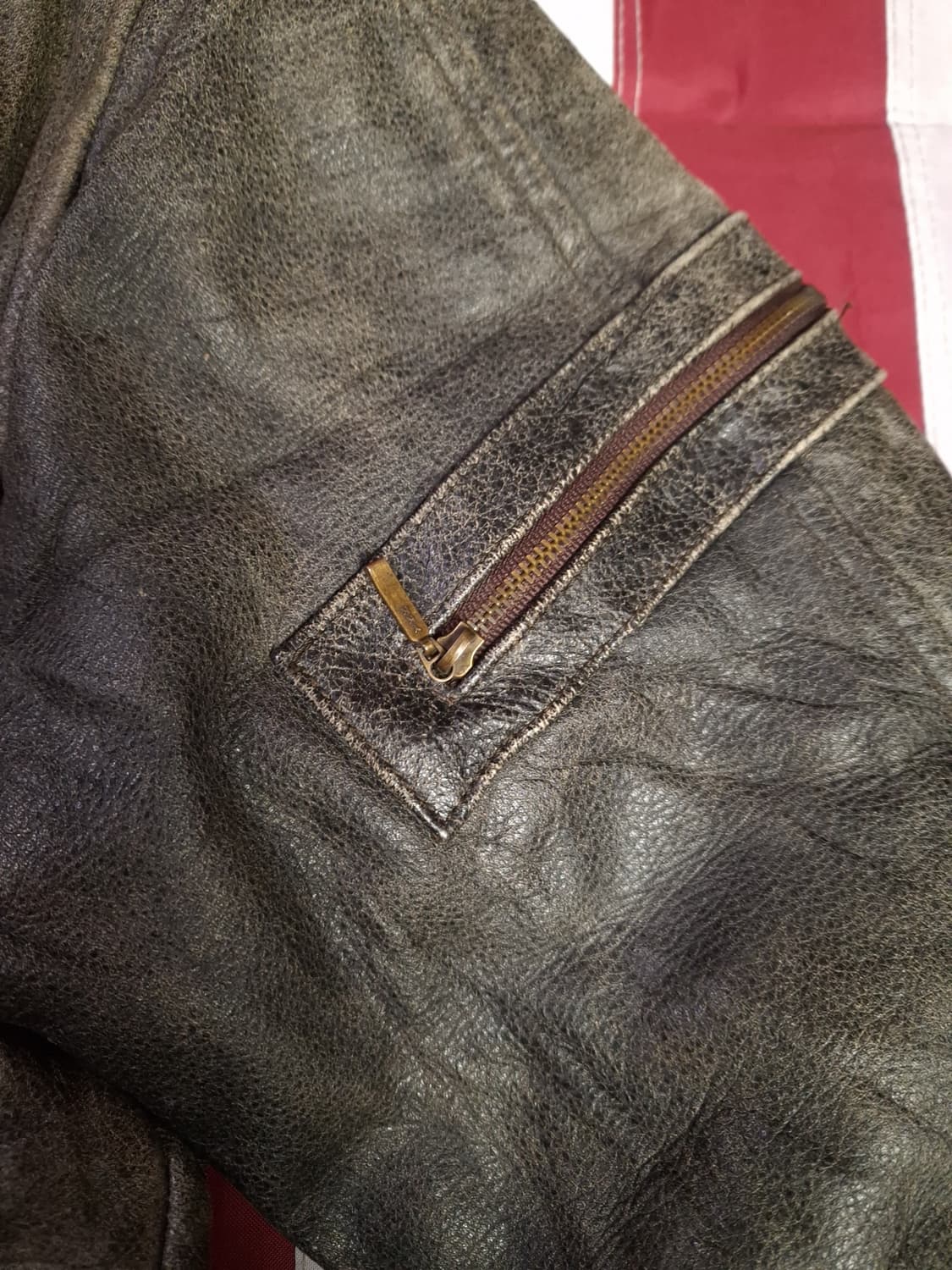 90's 일본판 빈티지 리얼레더 힝공지켓 상품이미지6