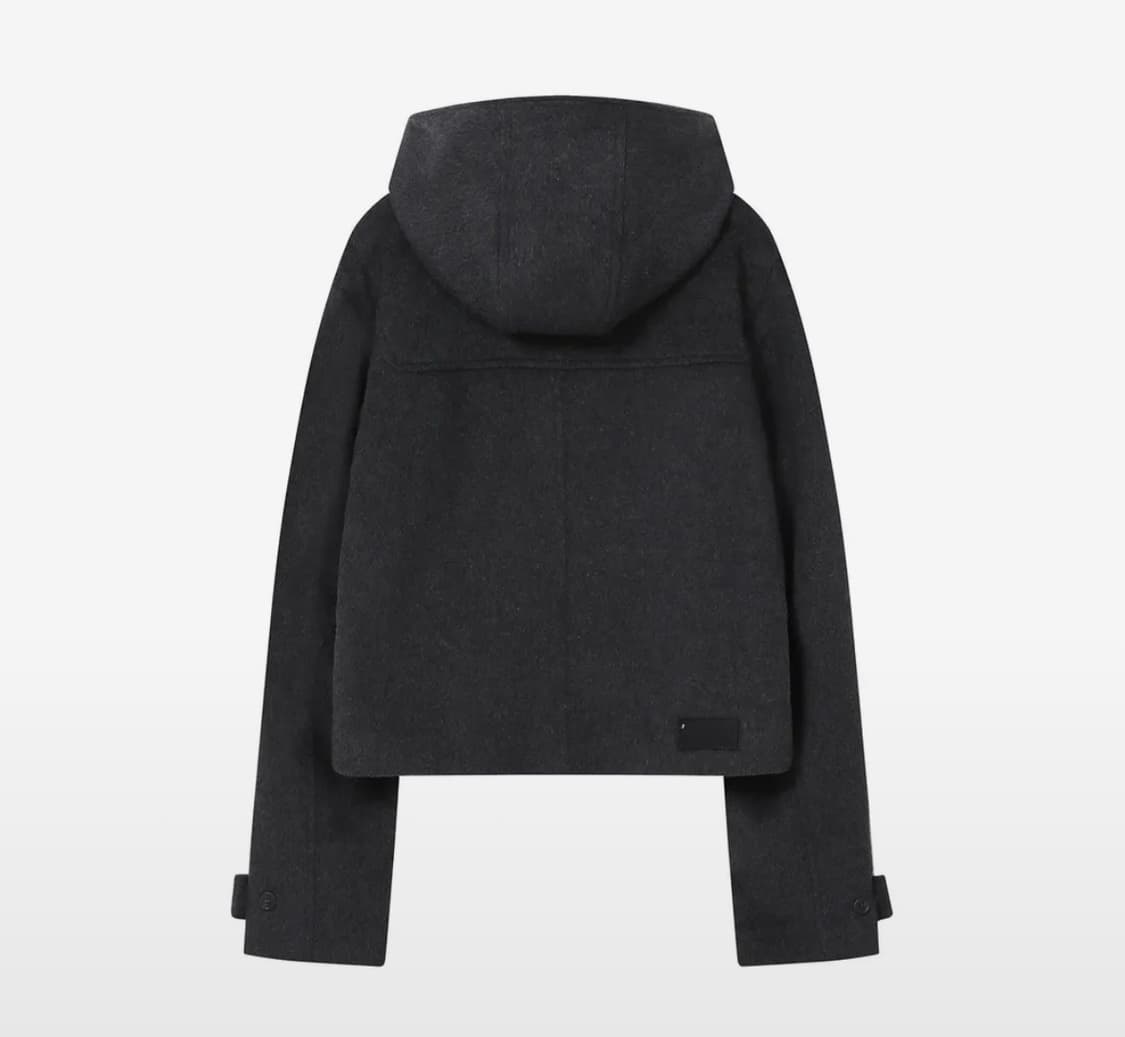 미세키서울 더플 후디 숏코트 차콜 상품이미지2