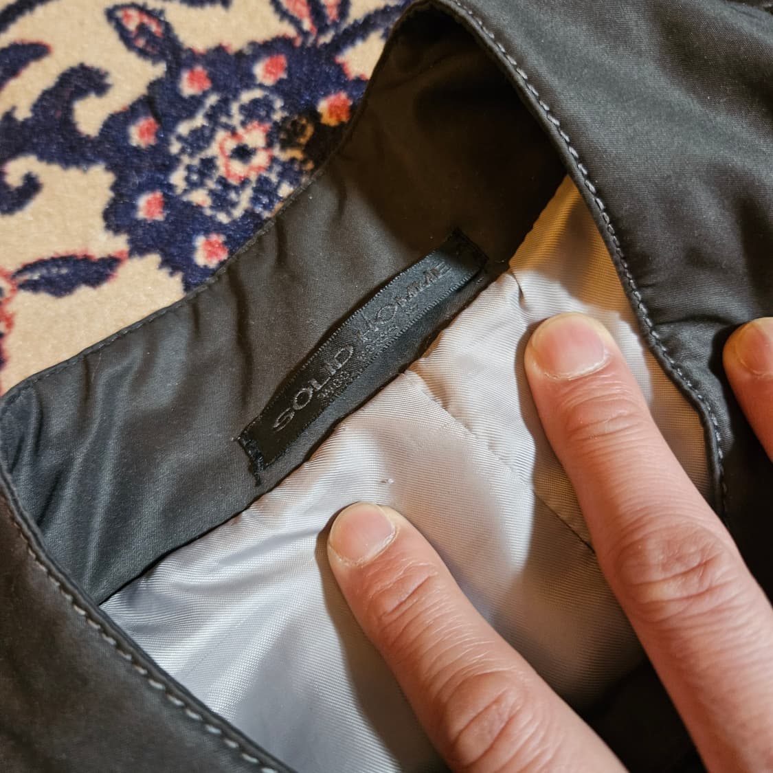 솔리드옴므 센터 절개 나일론 집업 자켓 52size 상품이미지7