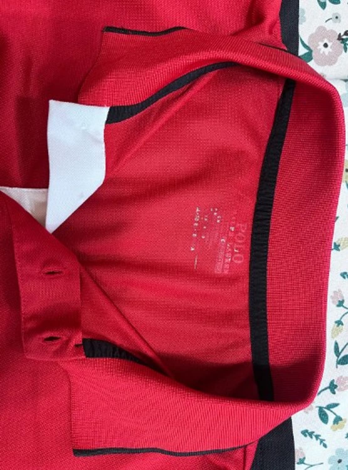 폴로랄프로렌 남성 레드배색PK카라반팔티셔츠 XL사이즈 상품이미지4