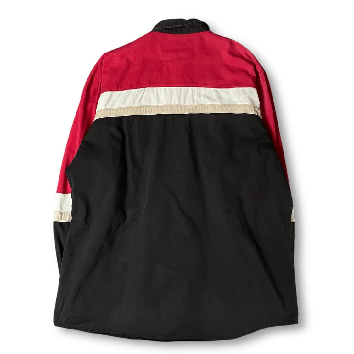 랭글러 레드 화이트 브라운 배색 긴팔 셔츠 자켓 상품이미지2