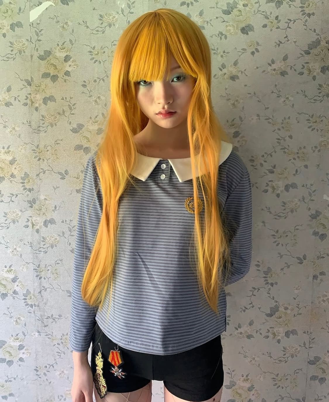 샵페어리 peter pan collar stripe top 상품이미지2