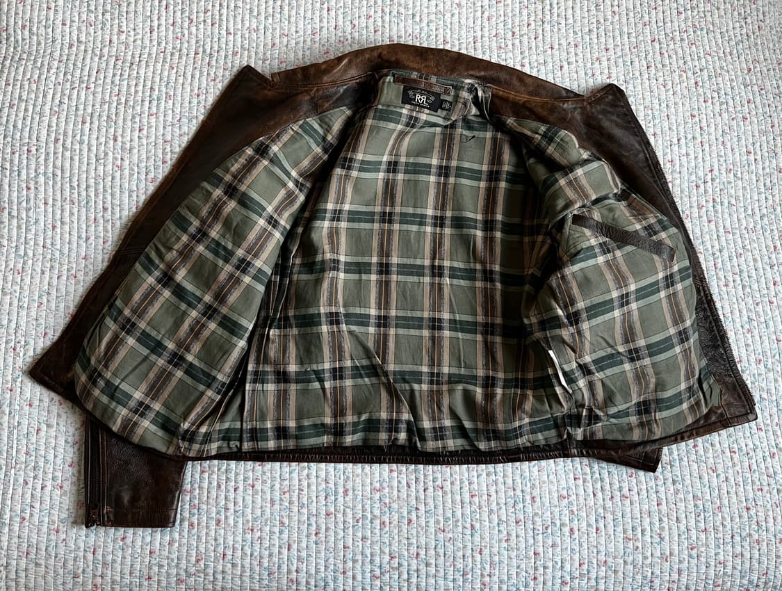 RRL 더블알엘 24ss 더블라이더 딘 모토 레더 가죽 자켓 M 상품이미지4