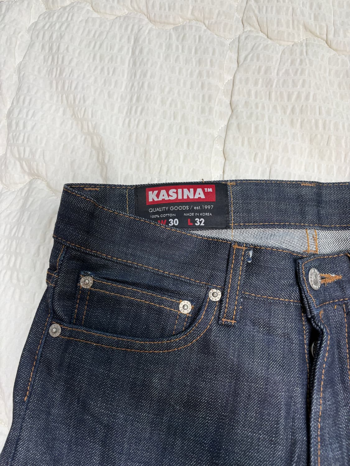 KASINA(카시나) 스니커즈 편집샵 자체브랜드 데님팬츠 상품이미지2