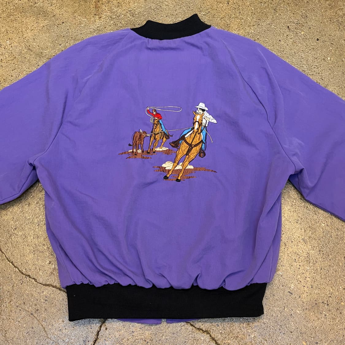 90s Made in USA 빈티지 카우보이 자켓 블루종 항공점퍼 상품이미지8
