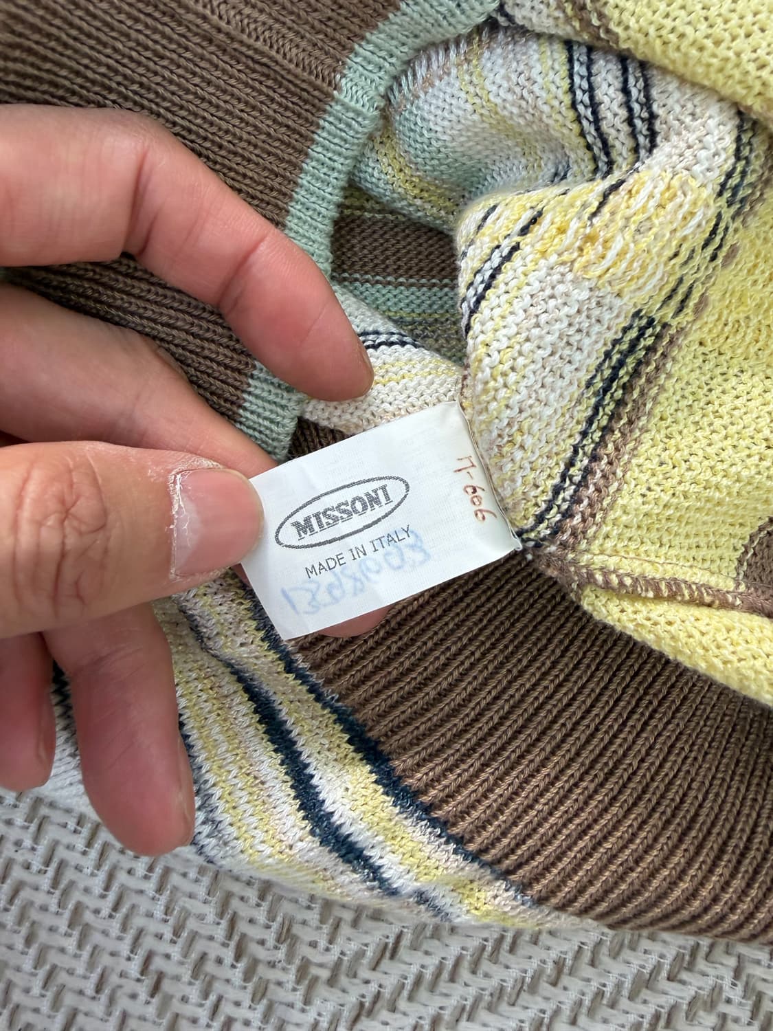 정품) 미쏘니 남성 스트라이프 집업 자켓 50(100-105) 상품이미지6