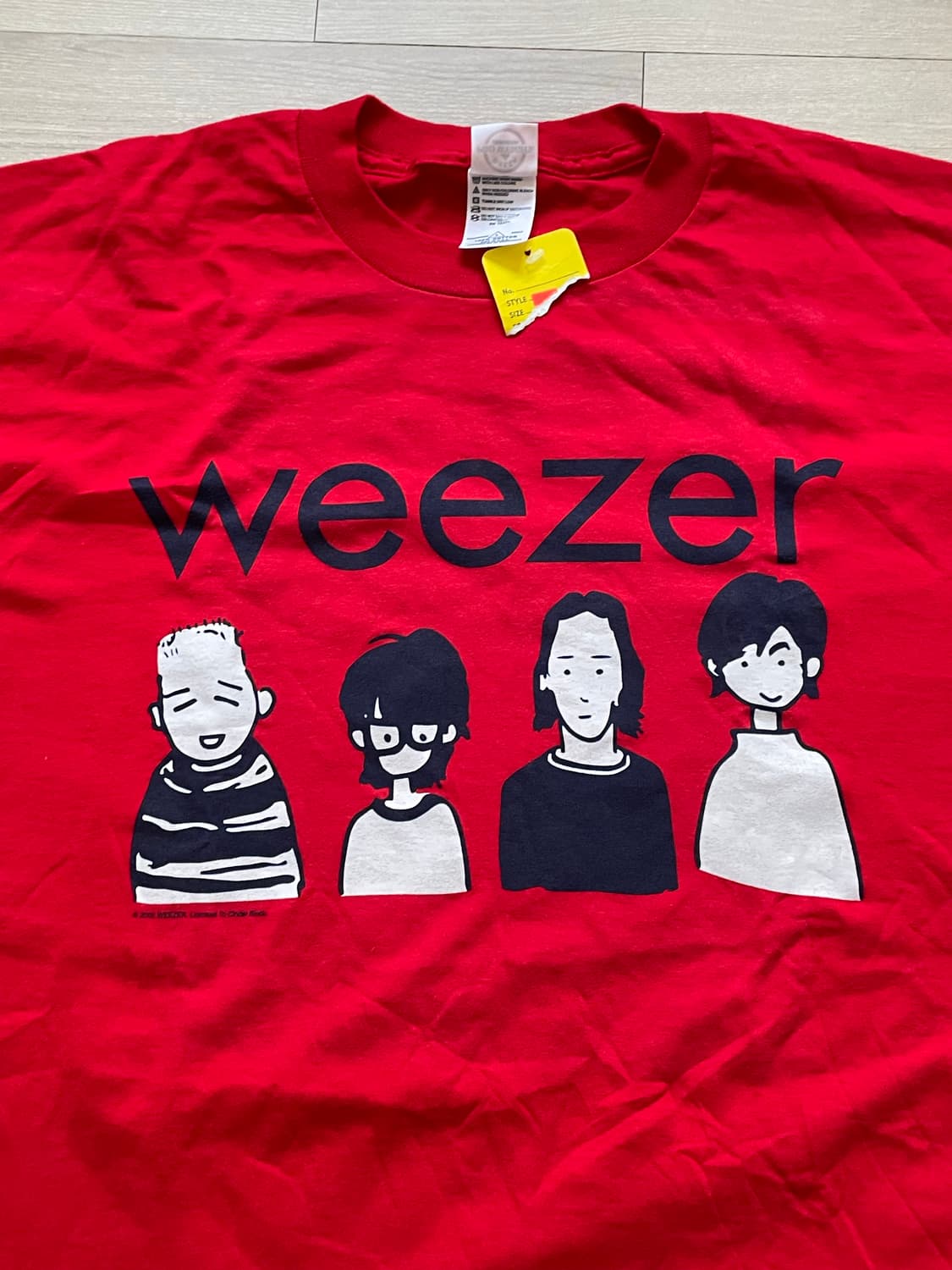 2002 weezer 데드스탁 컨디션 티셔츠 상품이미지6