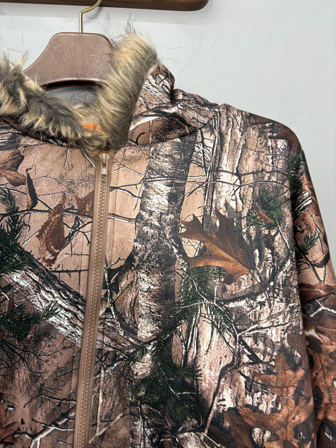 빈티지 y2k 리얼트리패턴 후드집업 A2955 상품이미지3