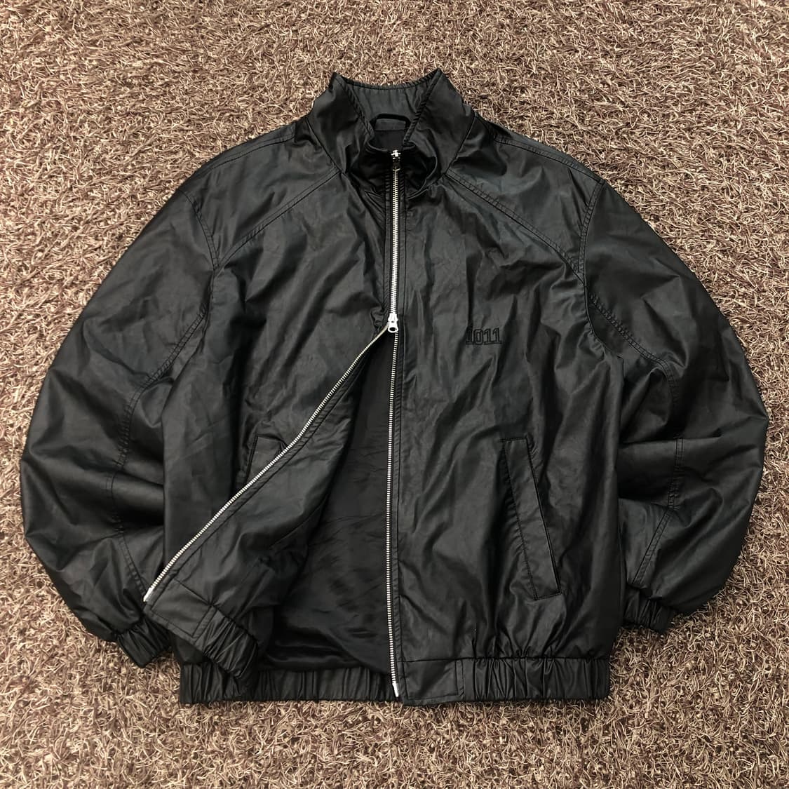 1011갤러리 자수 로고 레더 투웨이 집업 자켓 상품이미지3