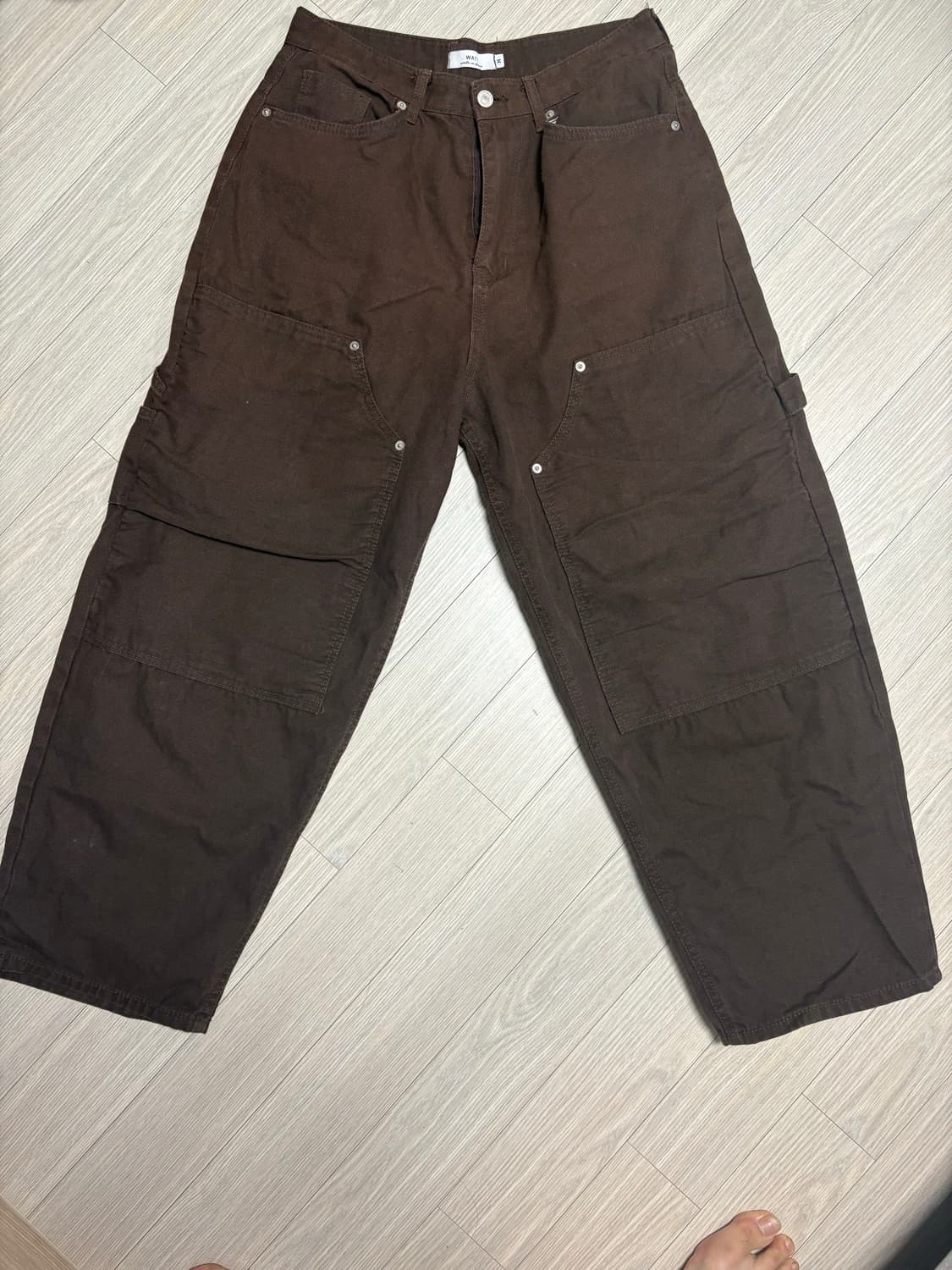 브라운 면 팬츠 상품이미지1