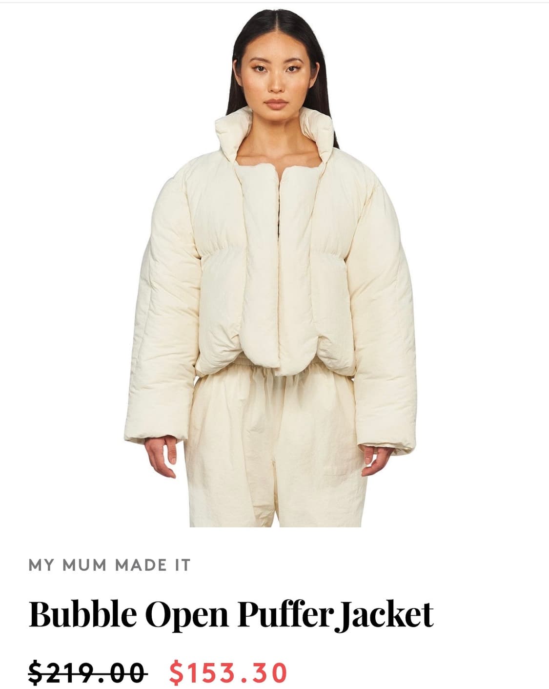 my mum made it 버블 패딩 화이트 S/M 상품이미지10