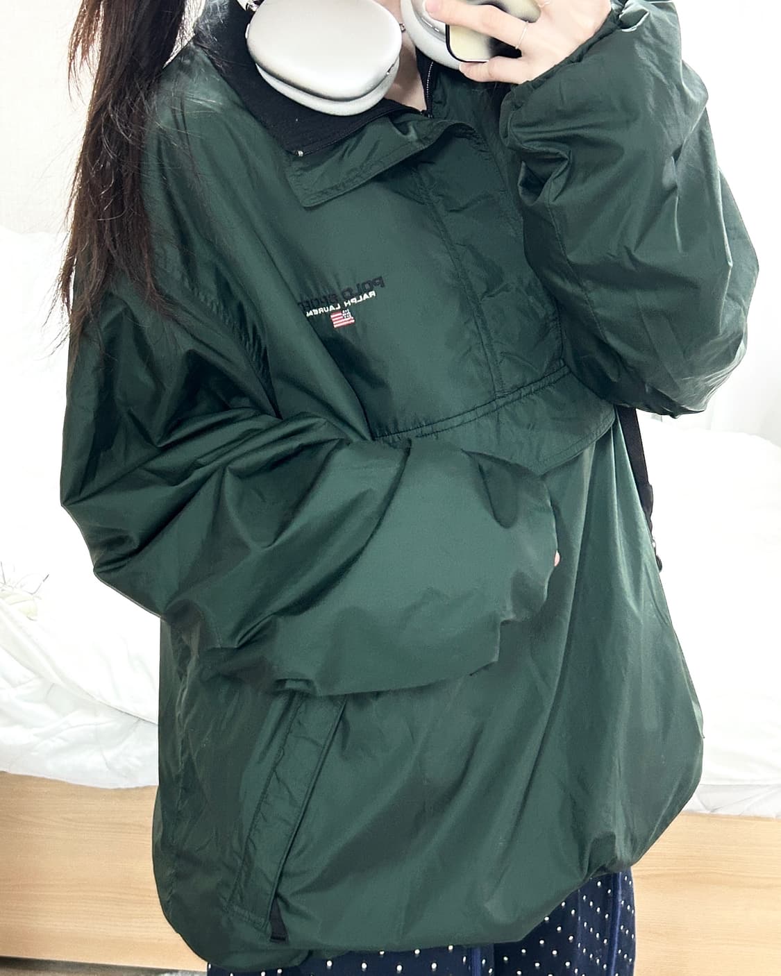 폴로스포츠 90‘s 딥그린 우븐 아노락 상품이미지4