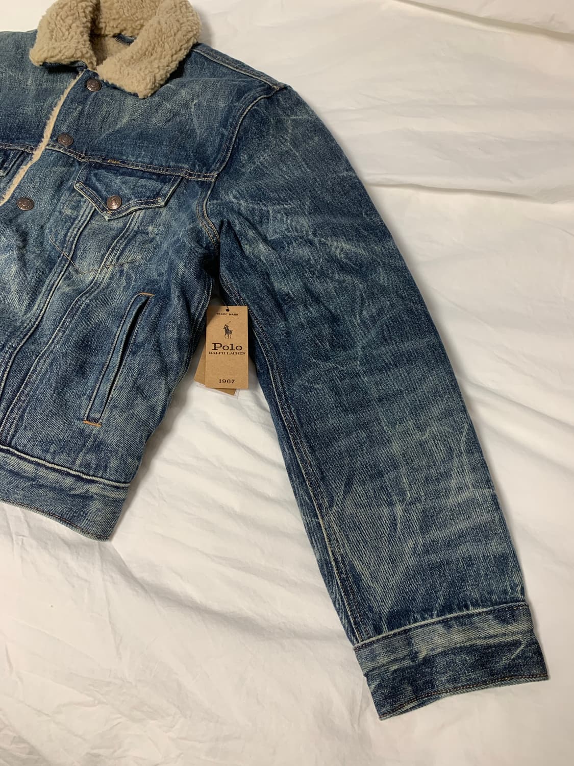 새상품) 폴로 데님 기모 자켓 s 상품이미지5