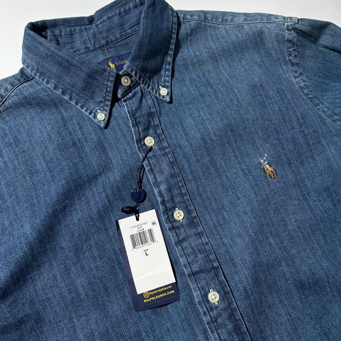 (새싱품) 폴로 랄프로렌 샴브레이 데님 셔츠 상품이미지4