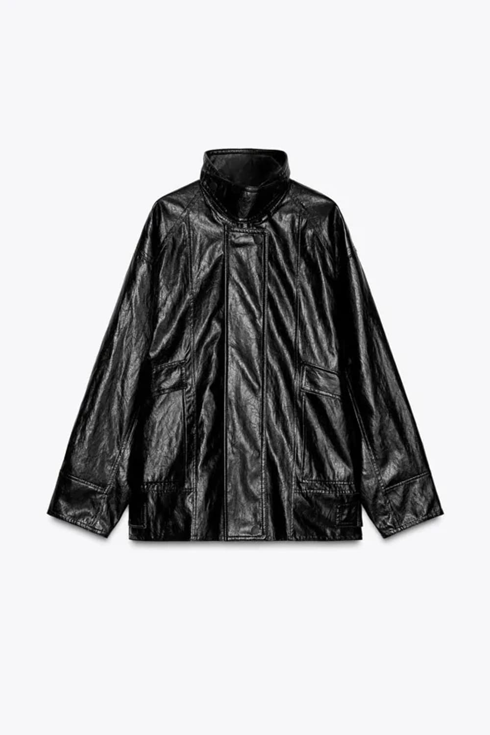 [M] 자라 ZW COLLECTION 가죽 효과 재킷 레더 자켓 상품이미지3