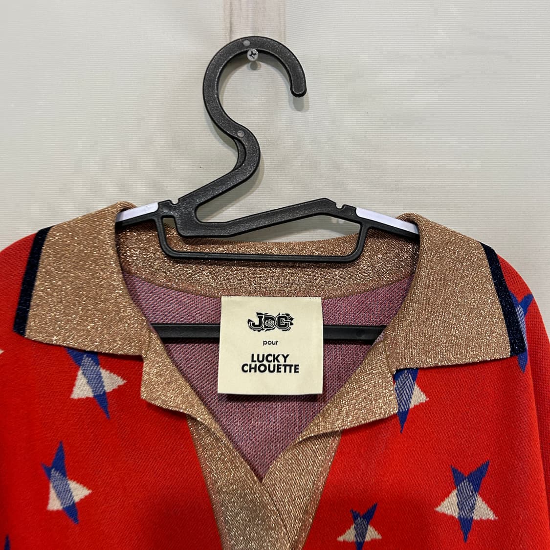 럭키슈에뜨 별 패턴 니트 원피스 F 상품이미지2