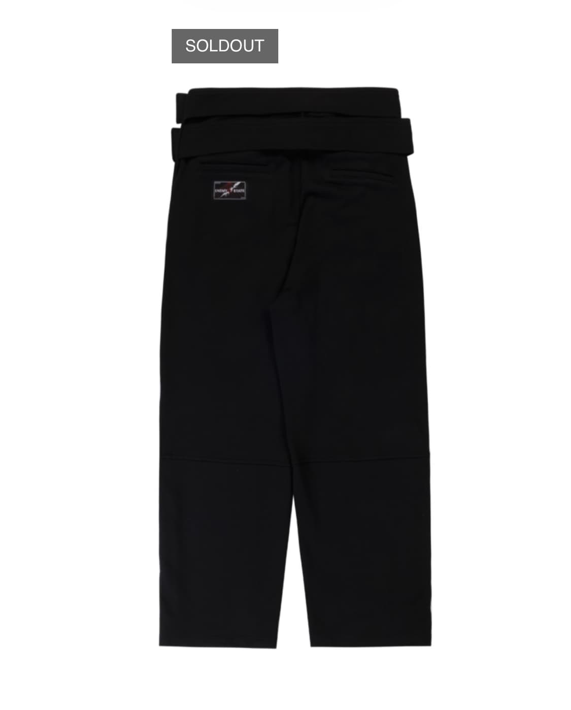 EOS DOUBLE STRAP SWEAT PANTS IN BLACK  상품이미지1