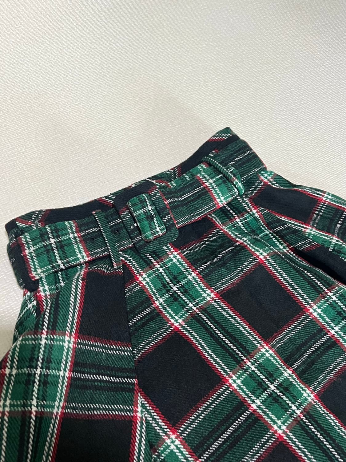 기모 체크 a라인 스커트 상품이미지1