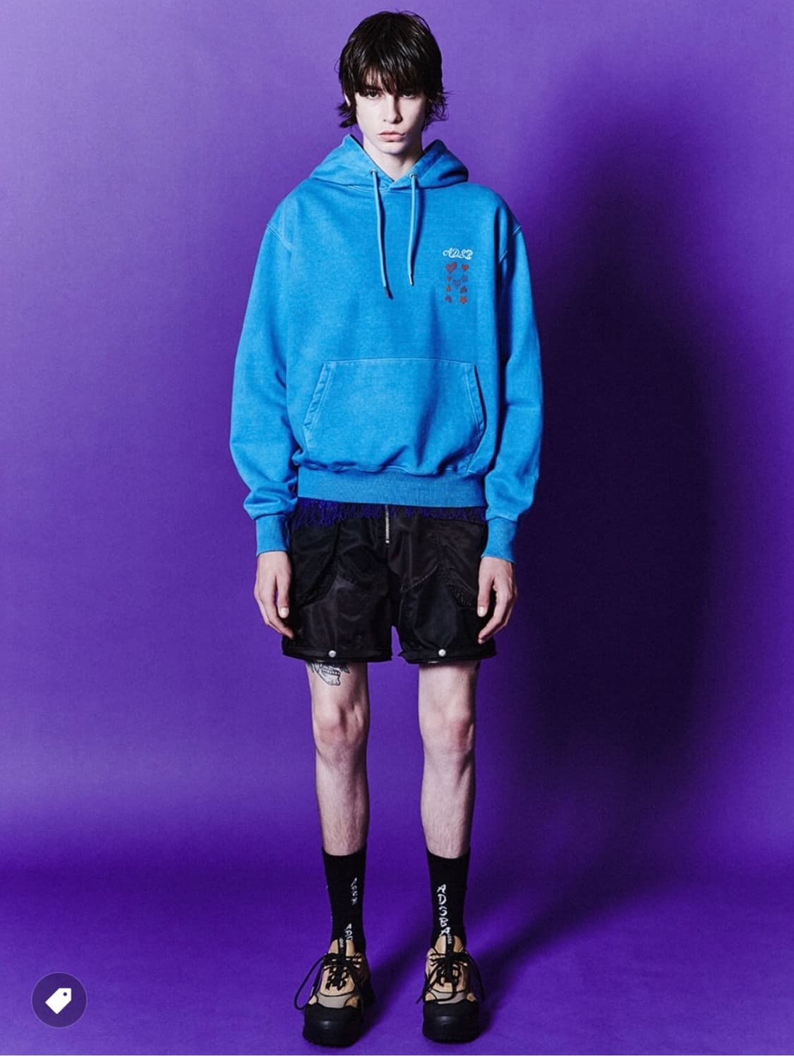 ADSB 앤더슨벨 에센셜 ADSB 하트 카드 후드 블루 상품이미지4