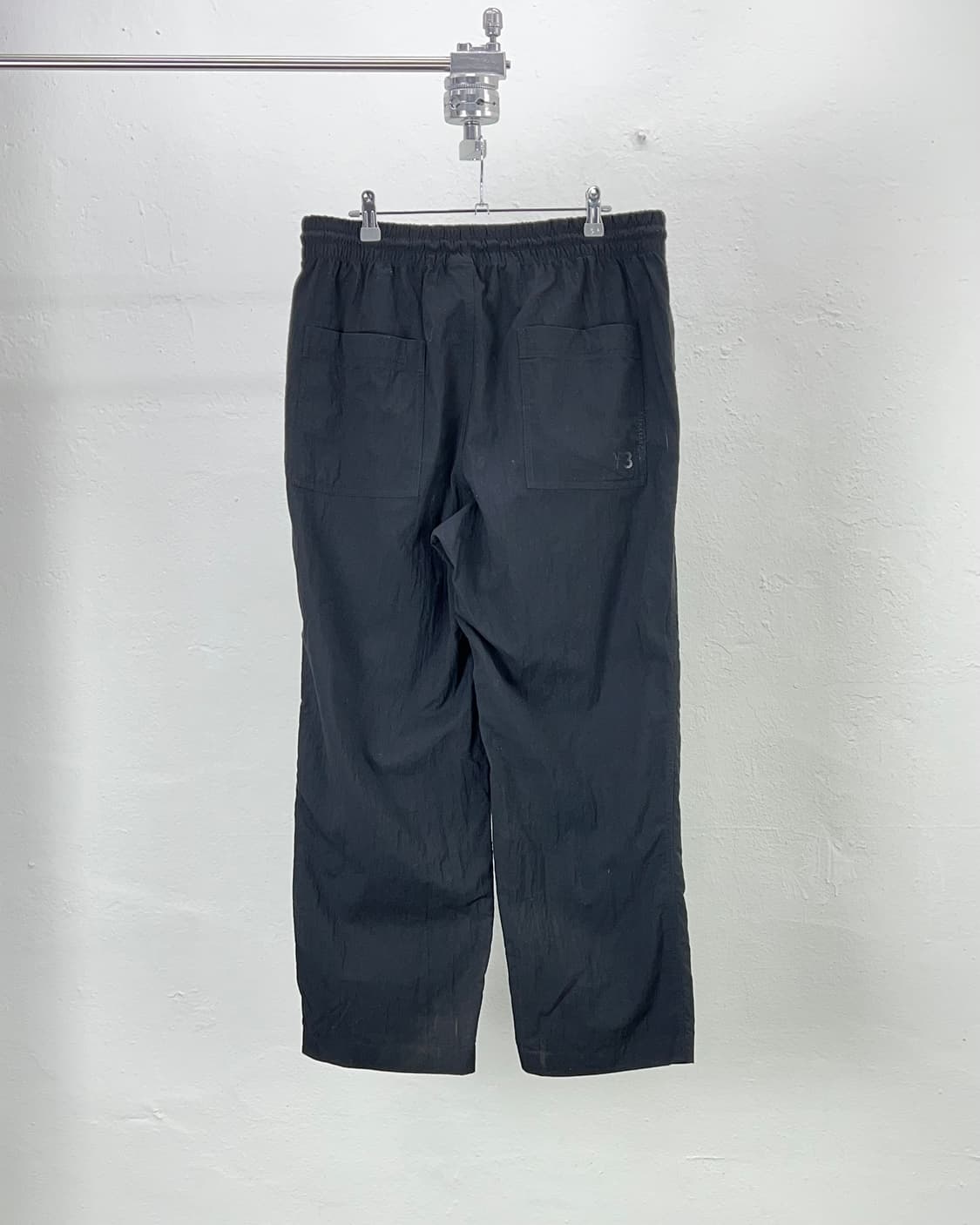 y3 블랙 나일론 립스탑 유틸리티 백 포켓 팬츠 상품이미지6