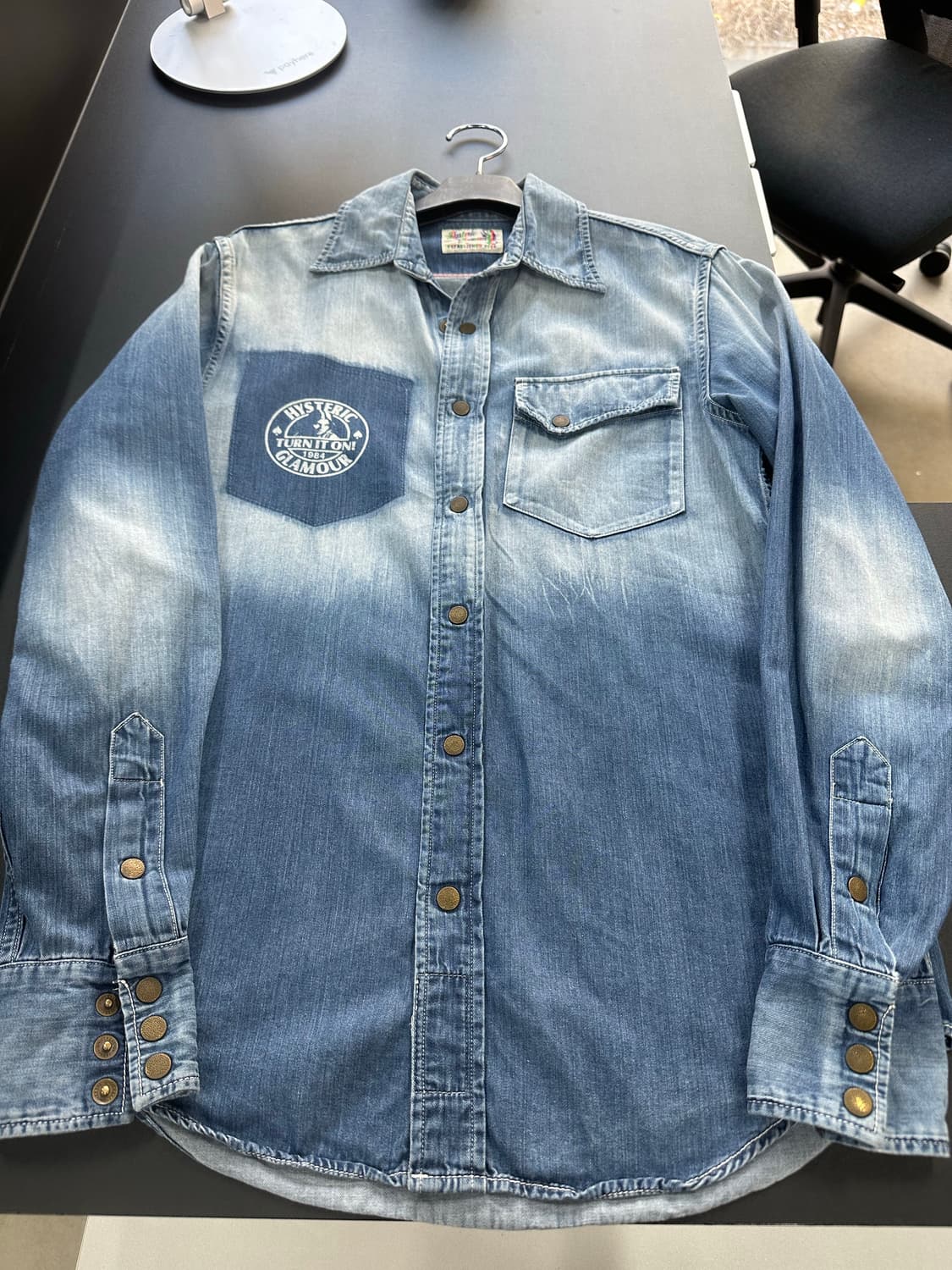 히스테릭글래머 포켓 워시드 데님셔츠 상품이미지4