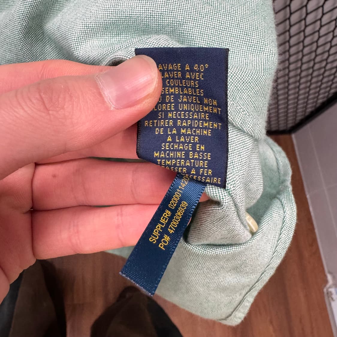 폴로 랄프로렌 솔리드 긴팔 셔츠 멀티포니 포인트 민트 상품이미지7