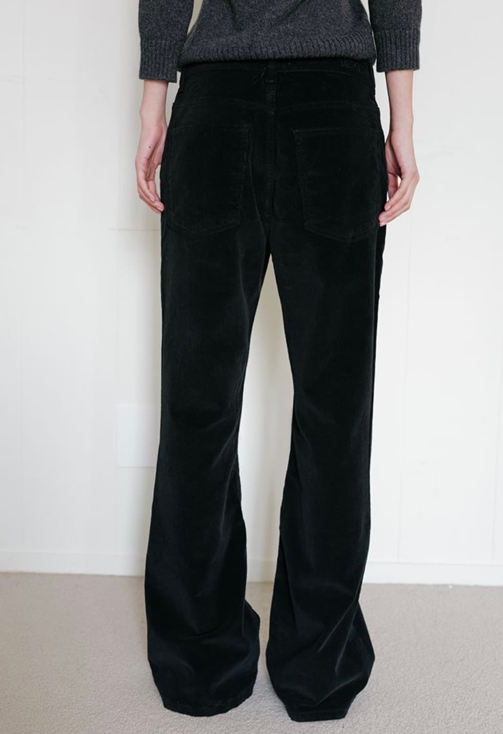 repose 코듀로이 부츠컷팬츠, black S 상품이미지3