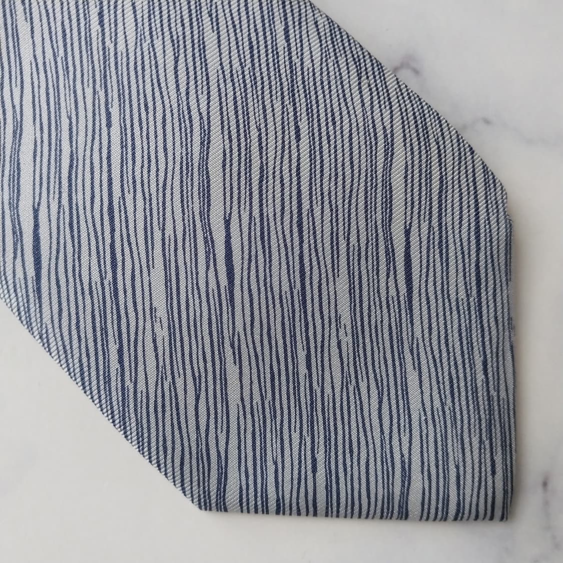 던힐 실크 스트라이프 텍스처 넥타이 7.8cm A+등급 K2027 상품이미지5