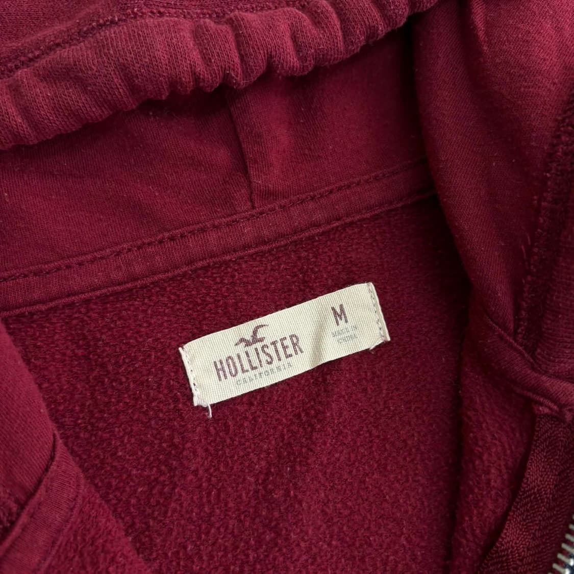 홀리스터 버건디 y2k 여리핏 걸즈 스웻 후드집업 희귀져지(M) 상품이미지4