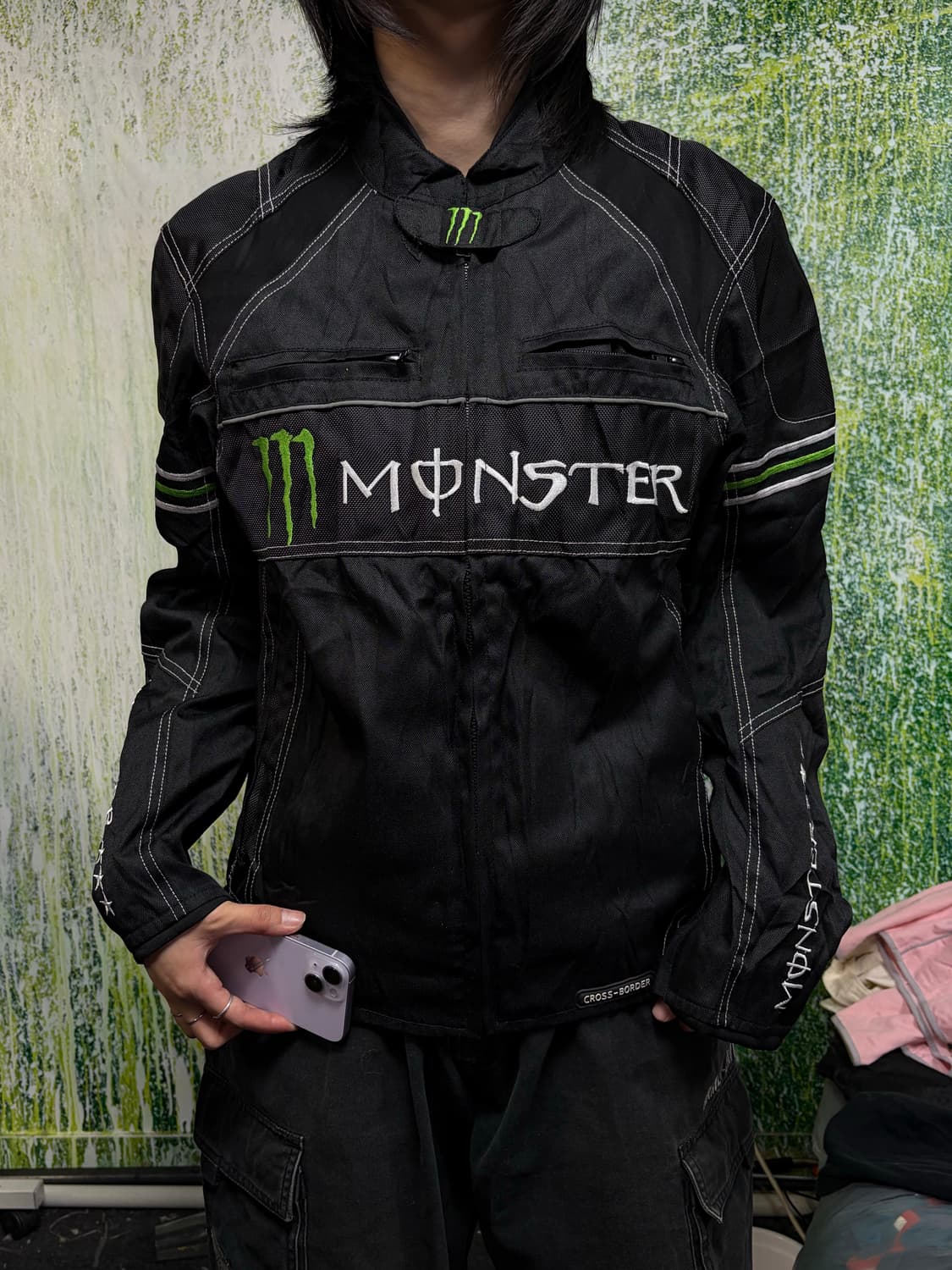 몬스터 에너지 바이크 자켓 모터사이클 레이싱 잠바 L 상품이미지5