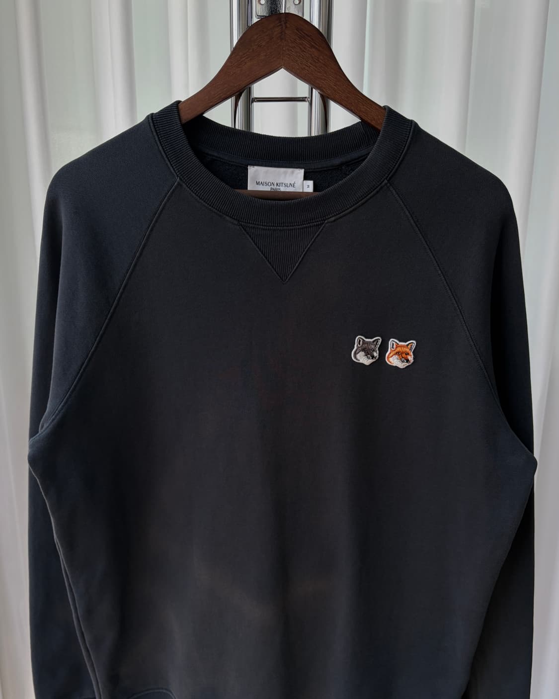 [M]메종 키츠네 더블 폭스 헤드 맨투맨 차콜 상품이미지5