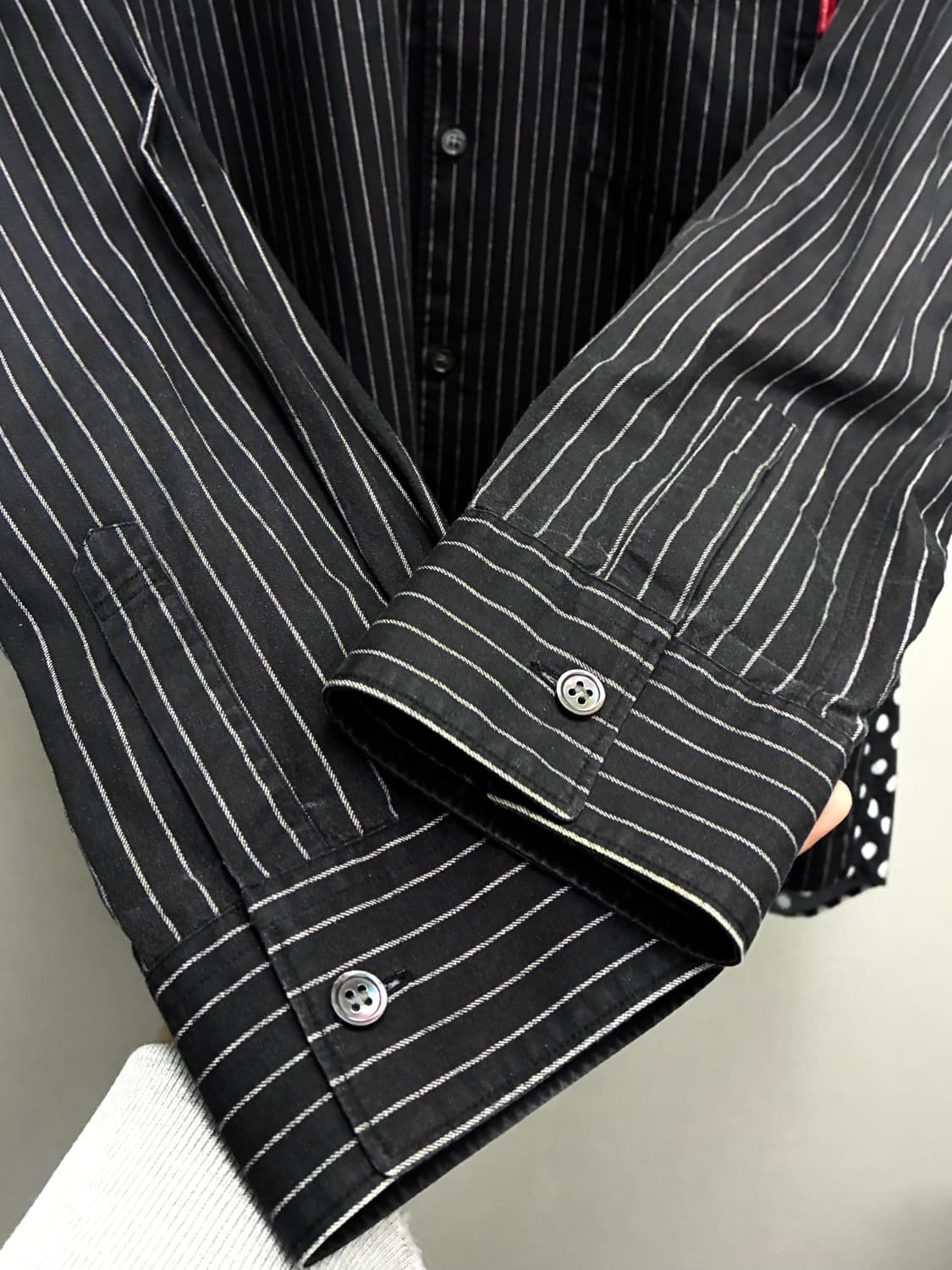 (M)14s 꼼데가르송 x 슈프림 핀스트라이프 도트 포켓 셔츠 상품이미지5