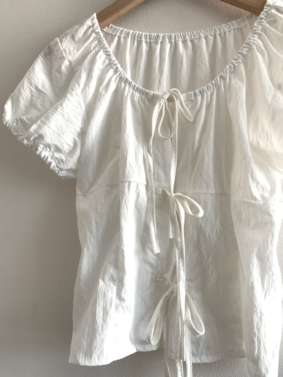 3ribbon puff blouse(white) 상품이미지4