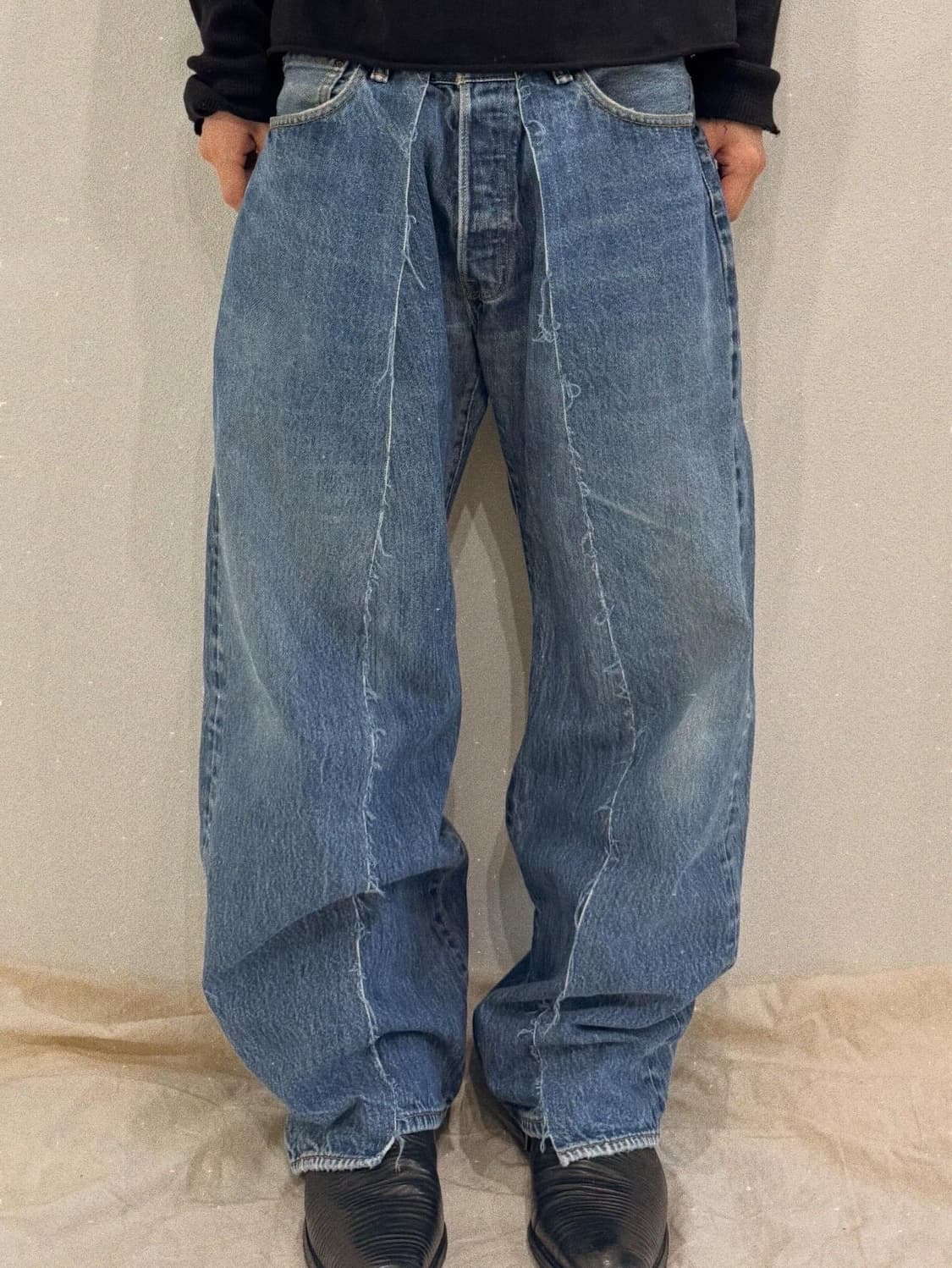 올드파크 배기 데님 팬츠 상품이미지1