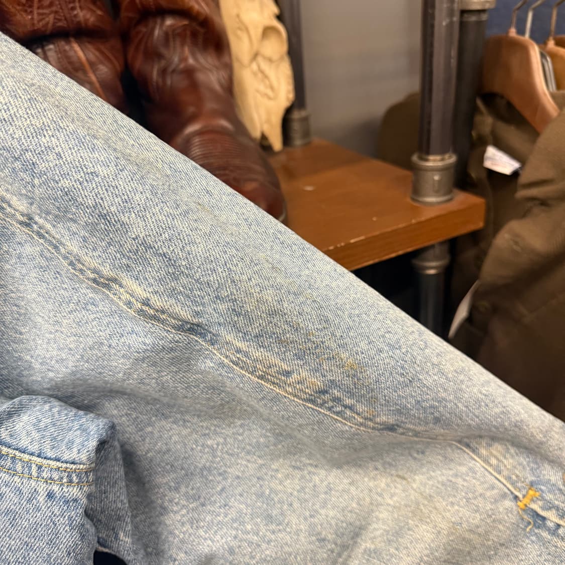 90s LEE 빈티지 리 101J 스톰 라이더 블랭킷 데님 자켓 N000 상품이미지9