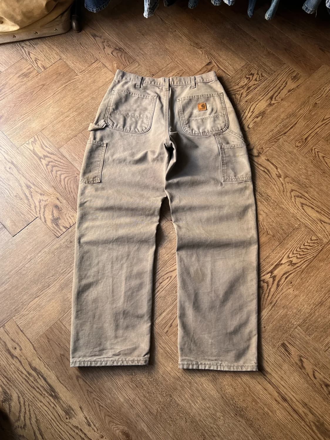 [32]칼하트 USA 빈티지 워싱 머쉬룸 싱글니 카펜터 워크 팬츠 상품이미지1