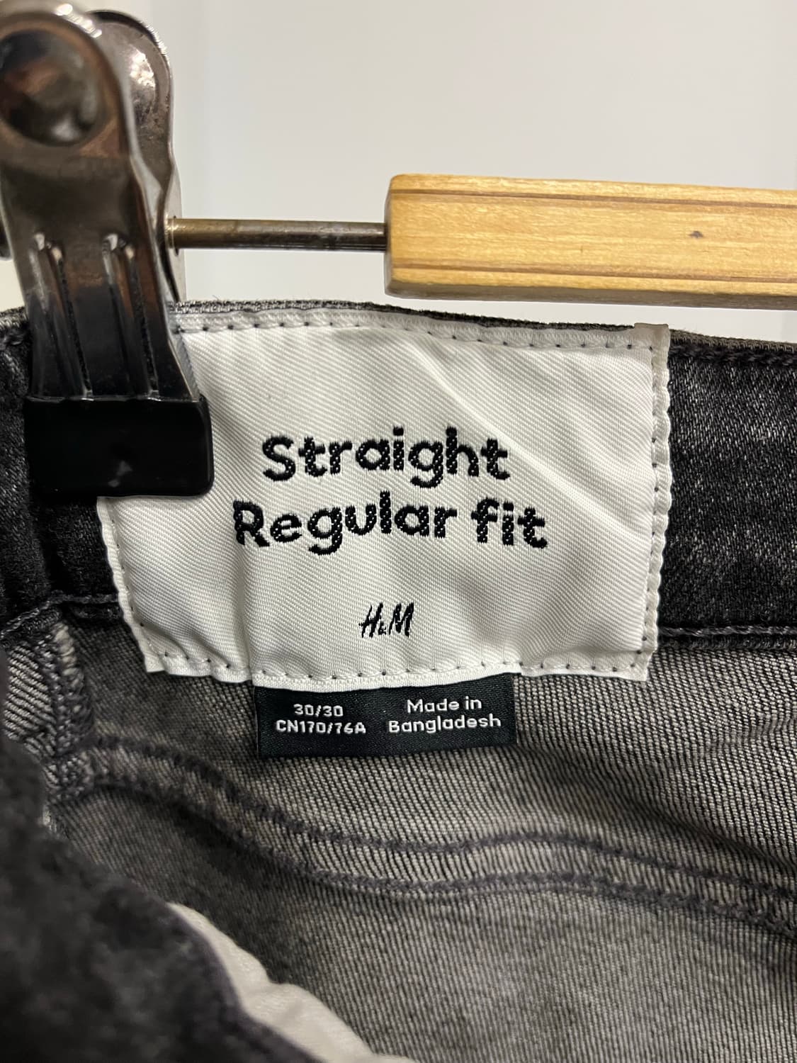 H&M 블랙 데님 팬츠 상품이미지5