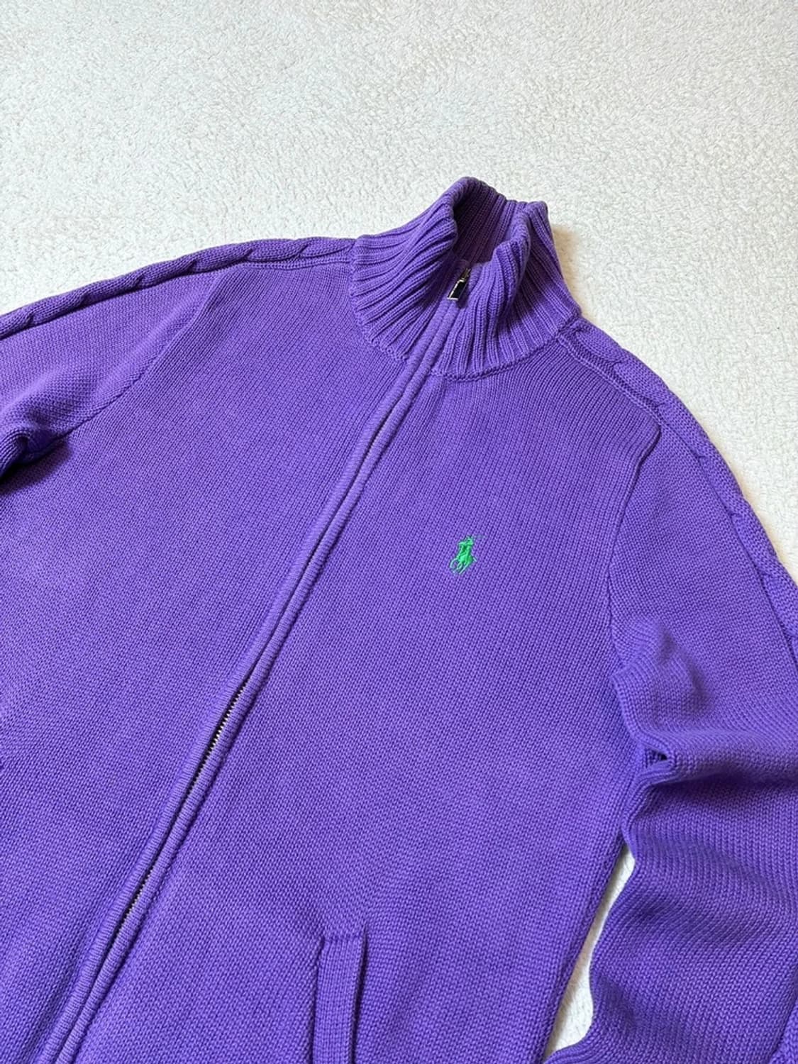 폴로 랄프로렌 00's 코튼 니트 풀집업 자켓 PN7168 상품이미지2