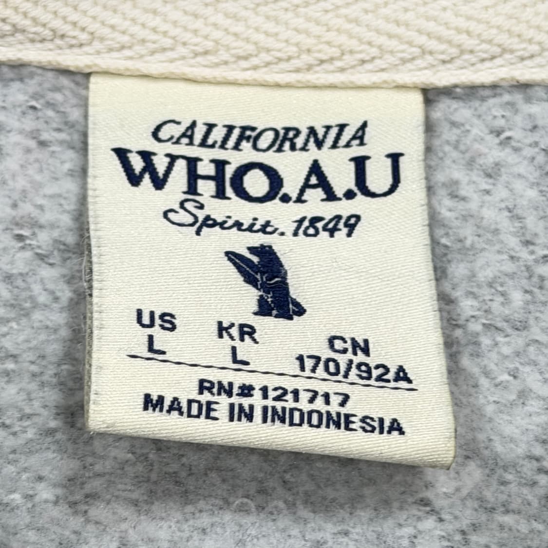 WHOAU 후아유 스펠로고 Y2K 후드집업 자켓 그레이 L 상품이미지4