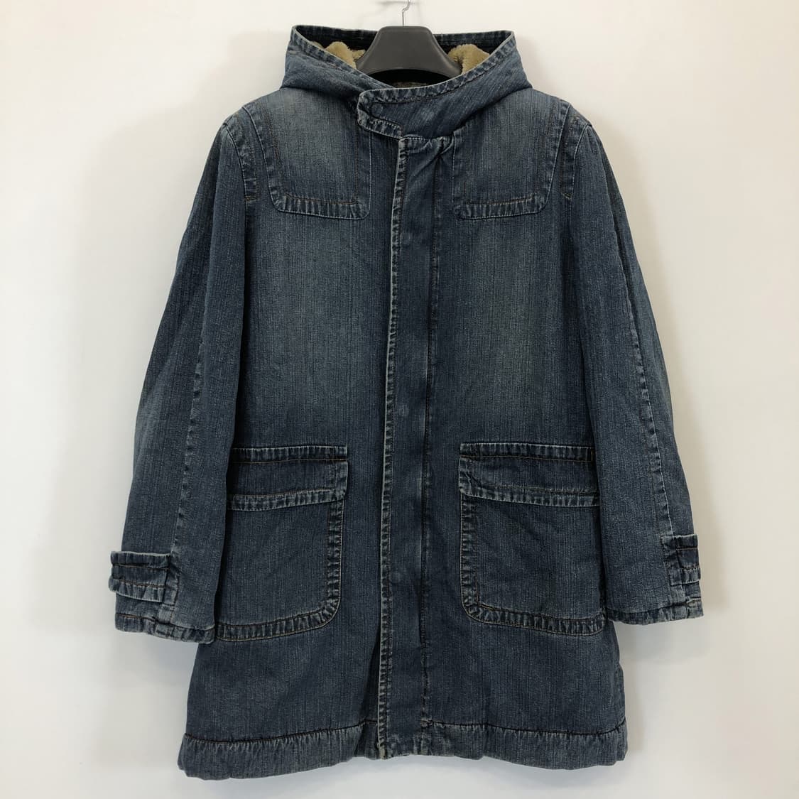 게스 Y2K 데님 쉐르파 후드점퍼 105 상품이미지1