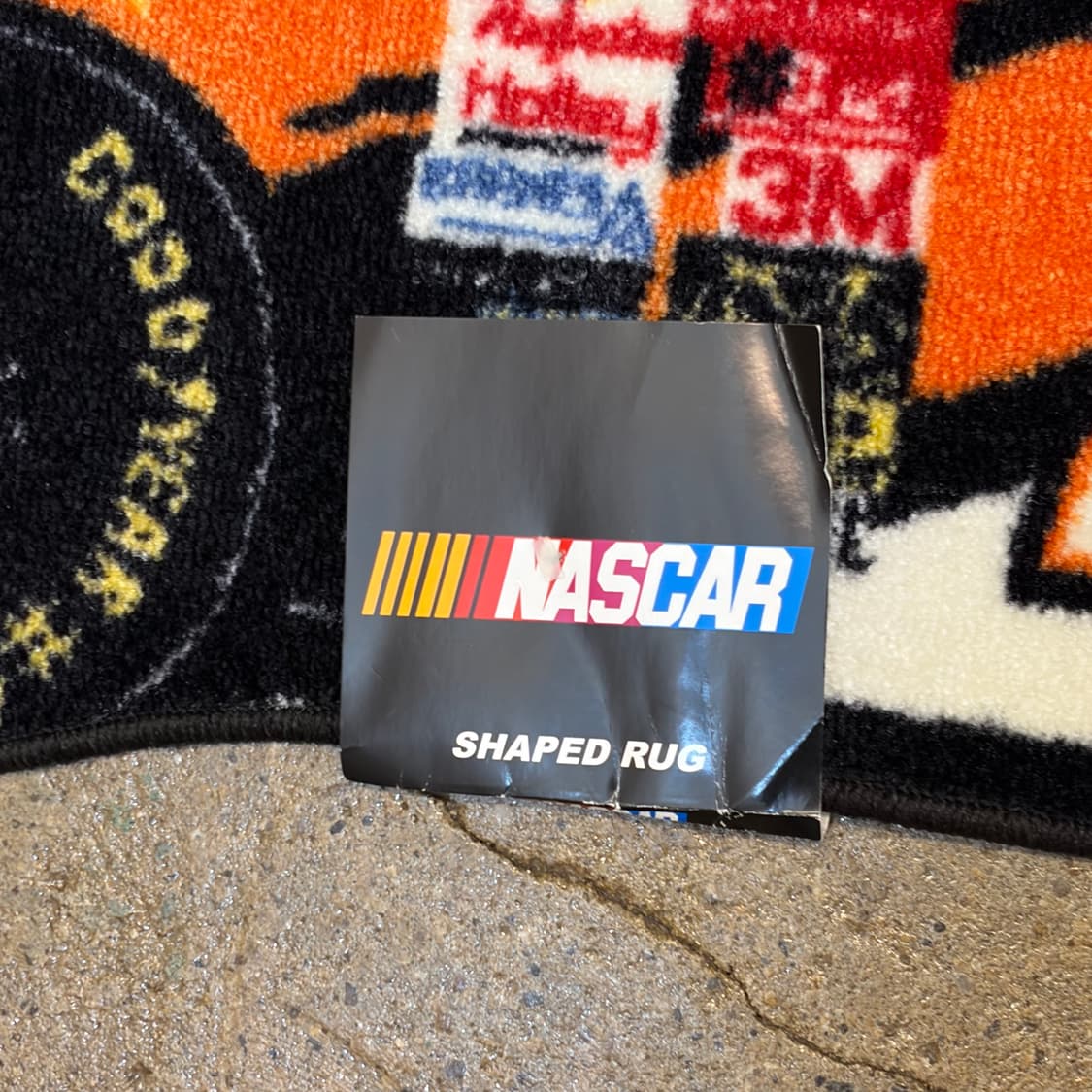 새상품 90s Made in USA 나스카 레이싱 카페트 러그 매트 상품이미지6