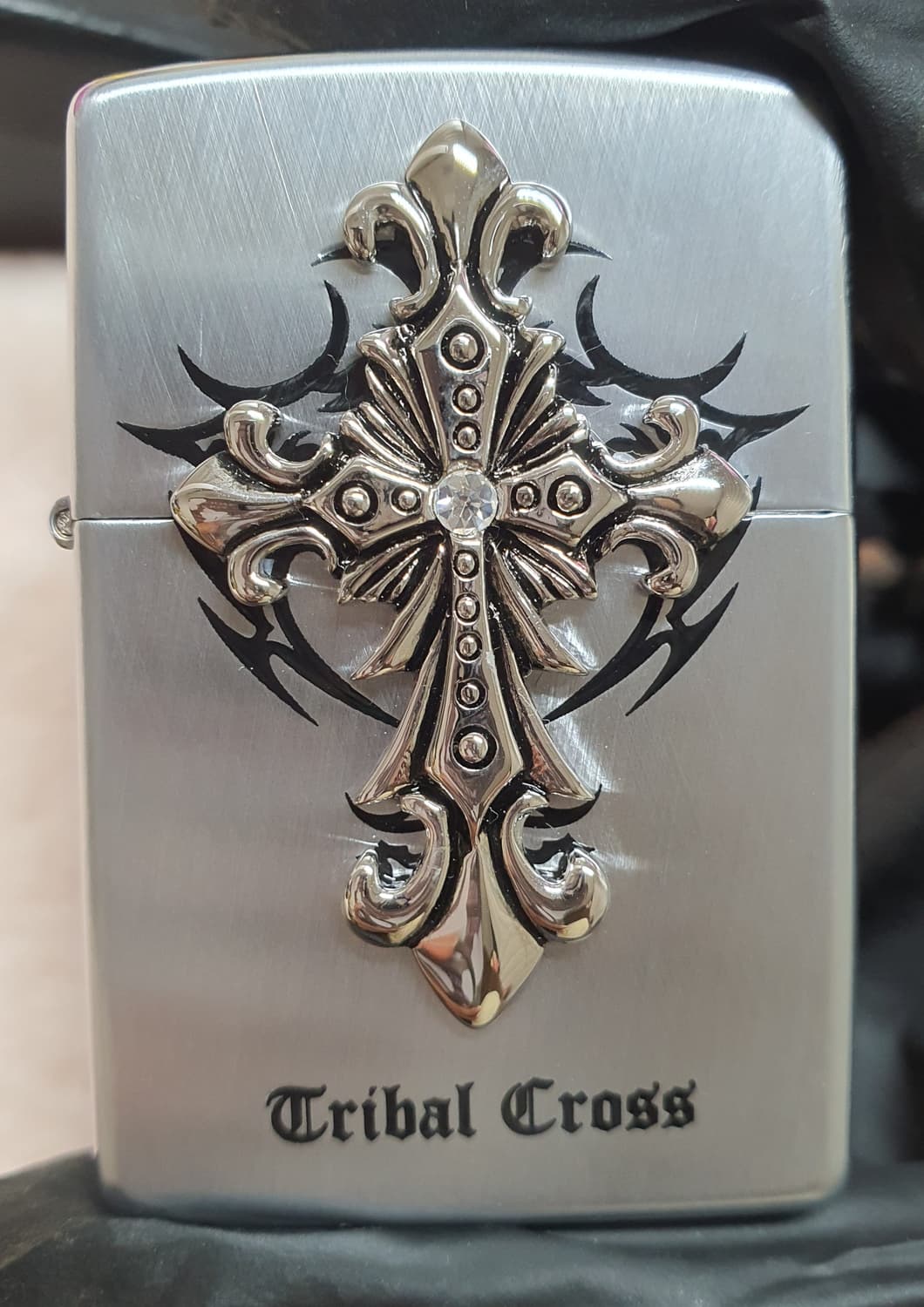 트라이벌 크로스 실버 지포 라이터 TRIBAL Closs EMB 상품이미지2