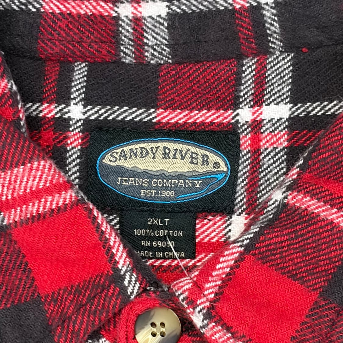 90s 미국 빈티지 샌드리버 헤비코튼 체크셔츠 상품이미지4